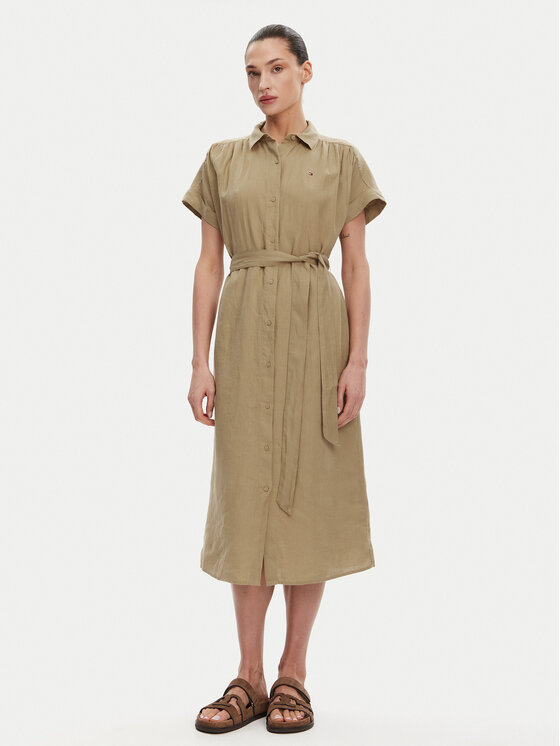 Rochie tip cămașă Tommy Hilfiger Femei, Mărimea: 34, Bej, Ess WW0WW44653