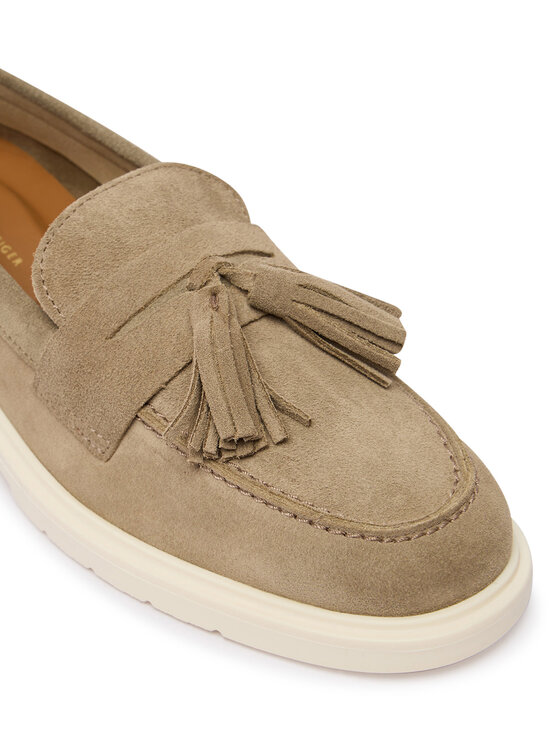 Tommy Hilfiger Tommy Hilfiger Loafersy Light Suede Tassel Loafer FW0FW09285 Brązowy