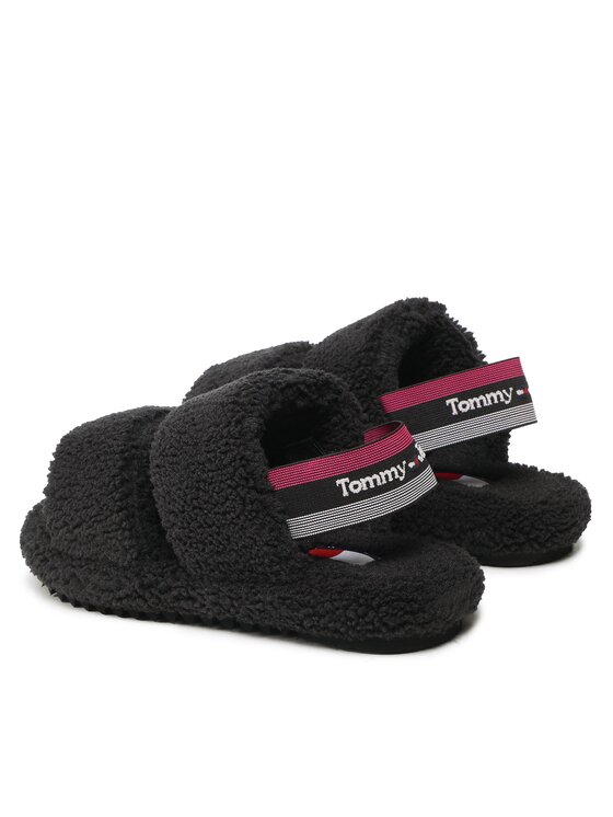 Tommy Jeans Tommy Jeans Naminės šlepetės Tj Winter Sandal 2D EN0EN02031 Juoda