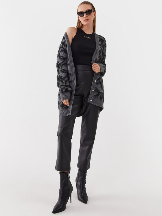 PINKO Pinko Kardigan Iguana 101712 A14L Szary Regular Fit