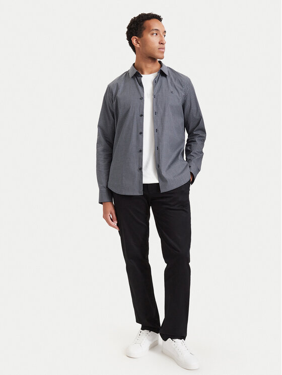Calvin Klein Calvin Klein Πουκάμισο Gingham LV04LH100G Σκούρο μπλε Slim Fit
