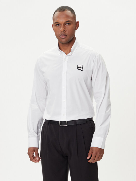 KARL LAGERFELD KARL LAGERFELD Cămașă 605911 554671 Alb Slim Fit