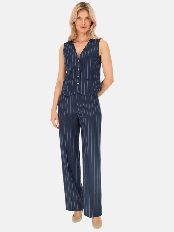 Potis & Verso Potis & Verso Kamizelka Solo Granatowy Regular Fit