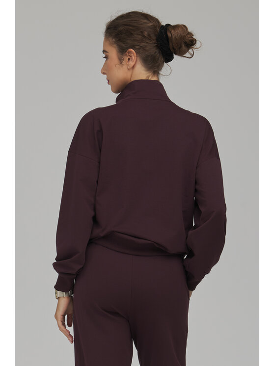 NIFE NIFE Bluza BL15 Fioletowy Relaxed Fit