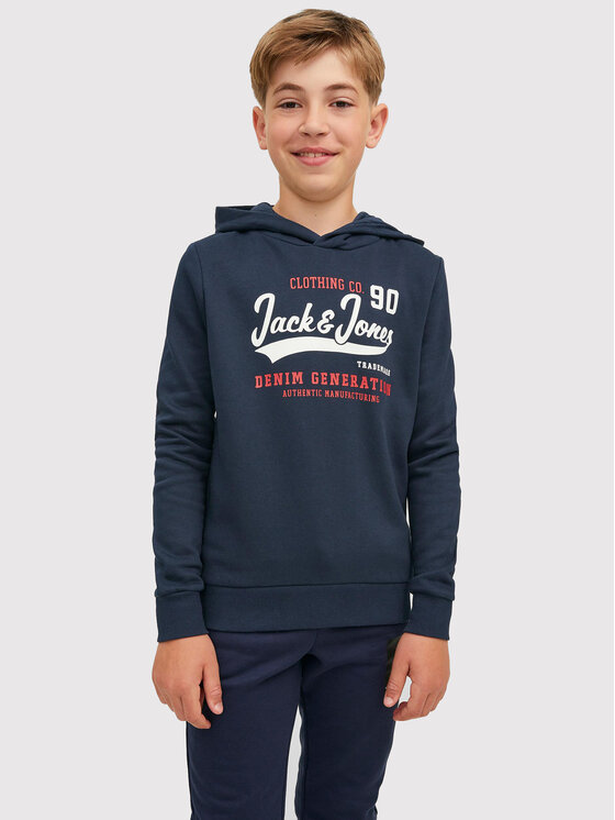 Jack&Jones Junior Majica Dugih Rukava Logo 12212287 Tamnoplava Regular Fit