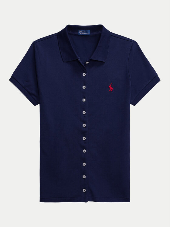 Polo Ralph Lauren Polo Ralph Lauren Marškiniai 211939272001 Tamsiai mėlyna Slim Fit