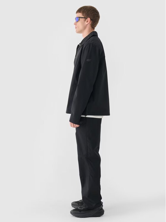 4F 4F Pantaloni di tessuto 4FRSS24TTROM1327-20S Nero Regular Fit
