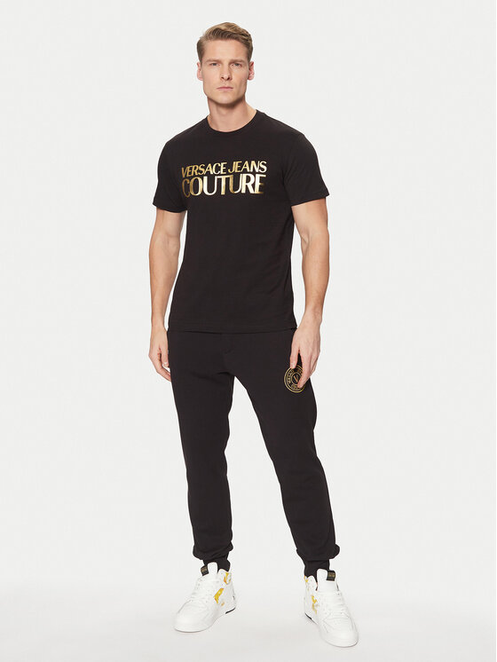 Tシャツ・カットソー VERSACE JEANS SS25 (78GAHT05 CJ00TG03) Versace Jeans Couture T-shirt 78GAHT05 Nero Regular Fit