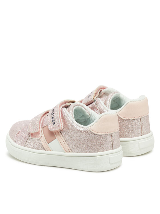 Tommy Hilfiger Tommy Hilfiger Laisvalaikio batai Flag Low Cut Velcro Sneaker T1A9-33725-0745 M Rožinė