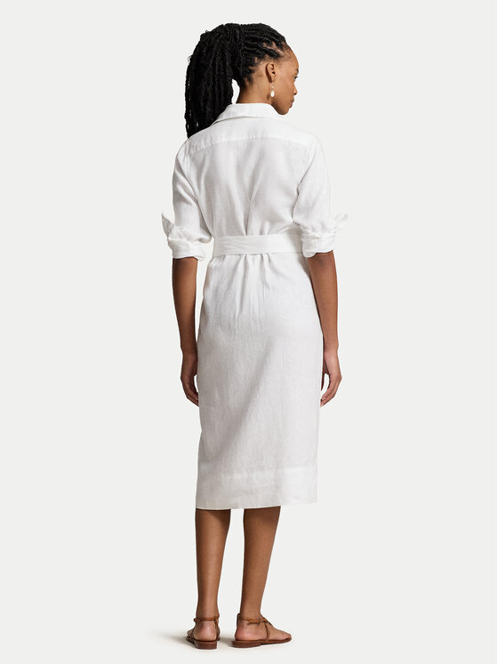 Polo Ralph Lauren Polo Ralph Lauren Košilové šaty 211943992001 Bílá Regular Fit