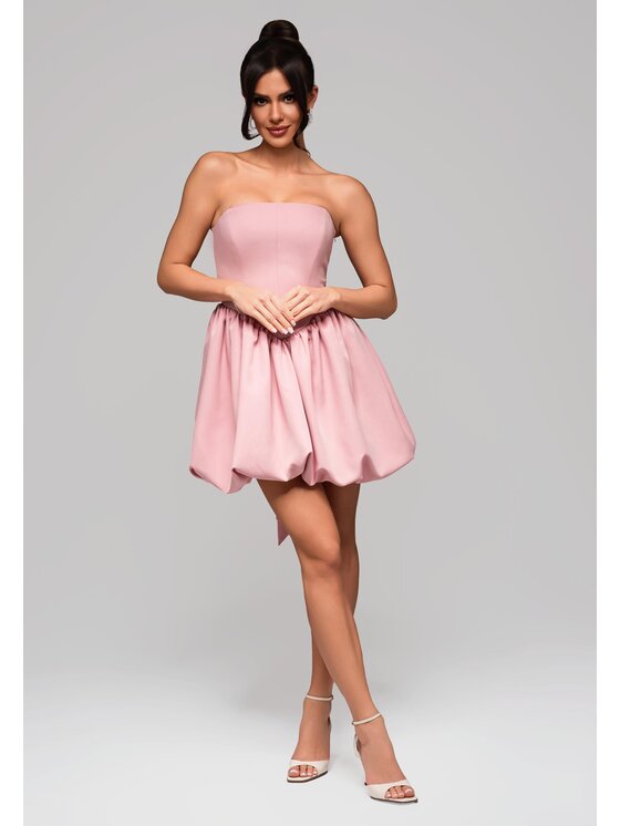 Ombre Ombre Sukienka koktajlowa LA-OM-DLR126 Różowy Regular Fit