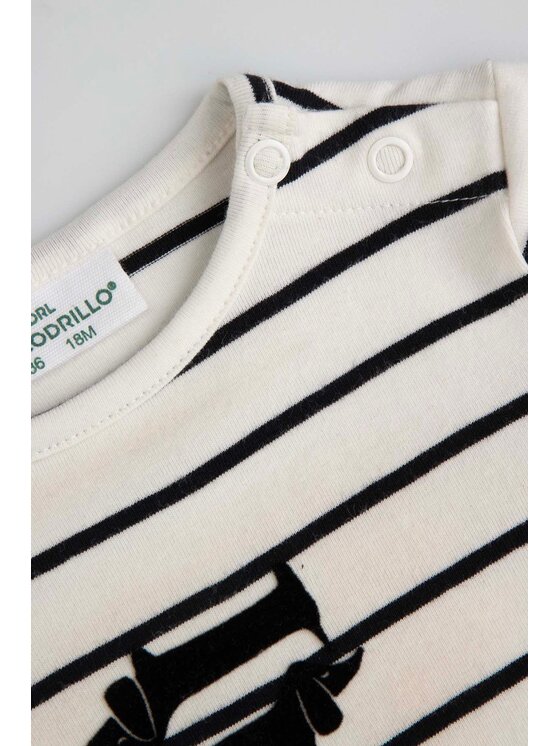 Coccodrillo Coccodrillo Body dziecięce ZC6112105SUN-003 Kremowy Regular Fit