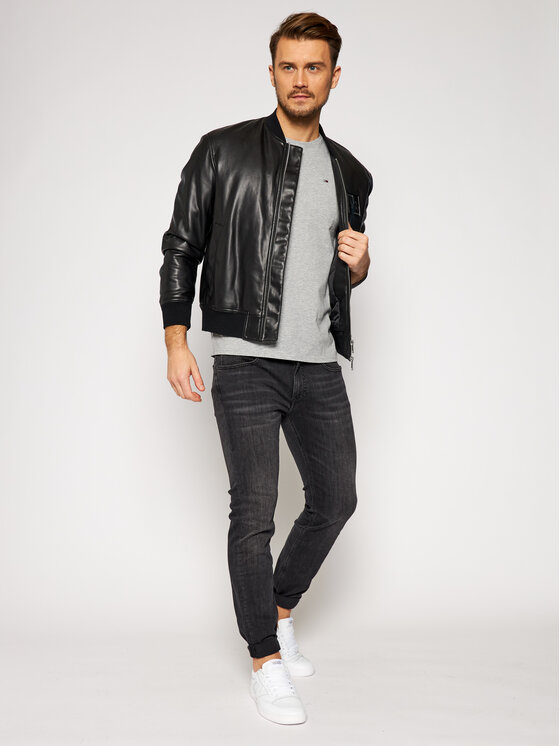 Tommy Jeans Tommy Jeans Футболка DM0DM04411 Сірий Slim Fit