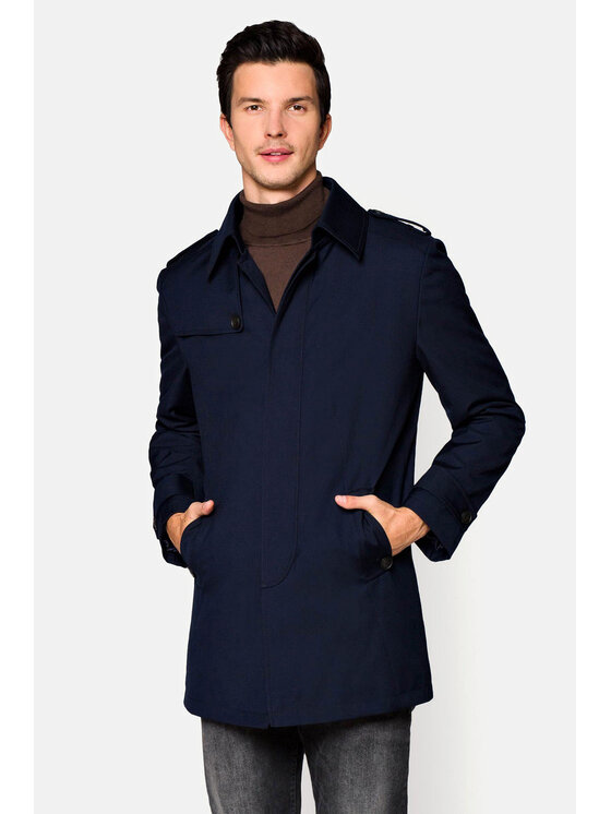 Lancerto Lancerto Płaszcz przejściowy Molson KU095220000002 Granatowy Regular Fit
