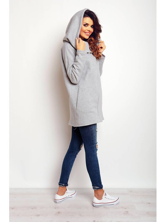 Infinite You Infinite You Mikina M088 Sivá Basic Fit