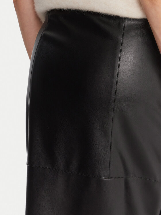 KAOS KAOS Ādas imitācijas svārki RI1LE012 Melns Regular Fit