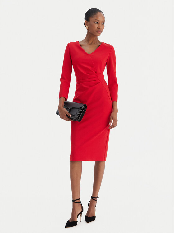 Rinascimento Rinascimento Rochie cocktail CFC0126655003 Roșu Slim Fit