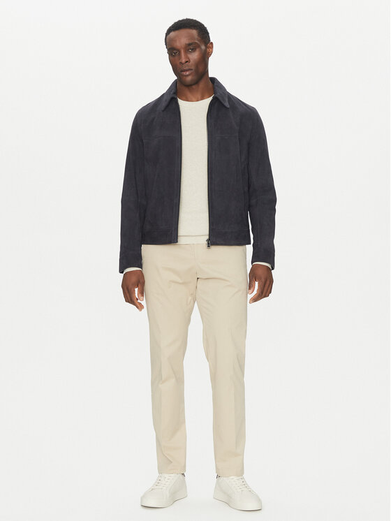 BOSS BOSS Lederjacke H-Malbano5 50528014 Dunkelblau Regular Fit