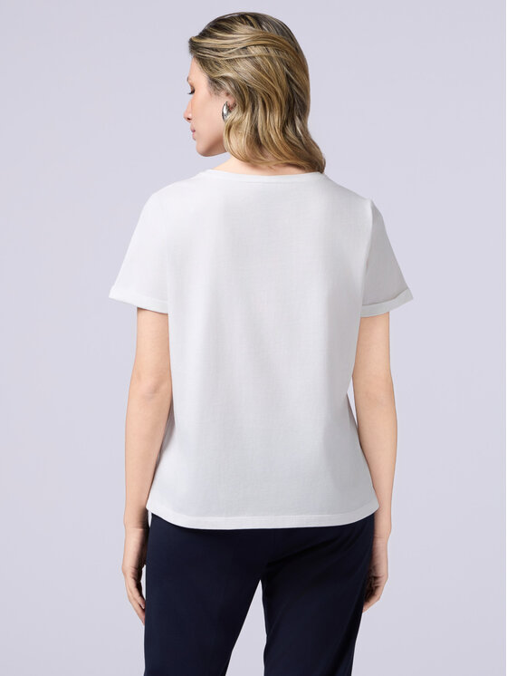 Oltre Oltre T-shirt G270J003988N011 Bianco Regular Fit