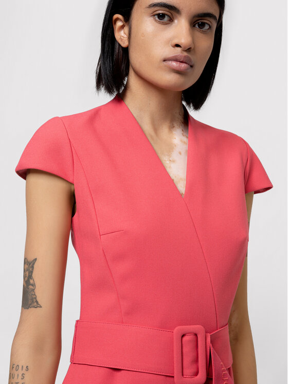 HUGO Hugo Kokteilinė suknelė Kamure 50450196 Rožinė Slim Fit