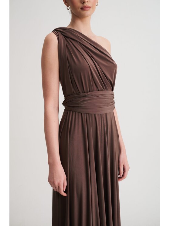 ROSE AVENUE ROSE AVENUE Sukienka wieczorowa MULTIWAY Brązowy Regular Fit