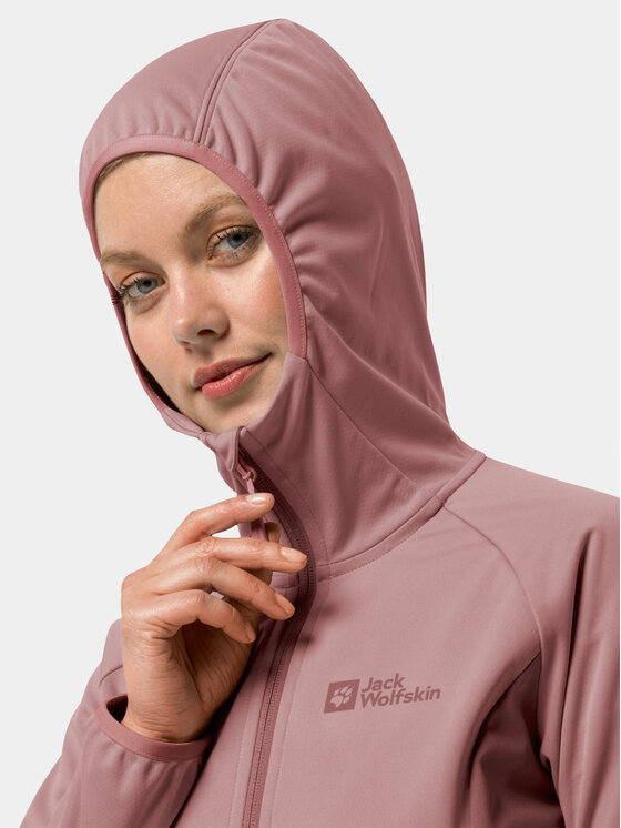 Jack Wolfskin Jack Wolfskin Softshell jakna Go Hike Softshell 1306862 Tamnocrvena Regular Fit