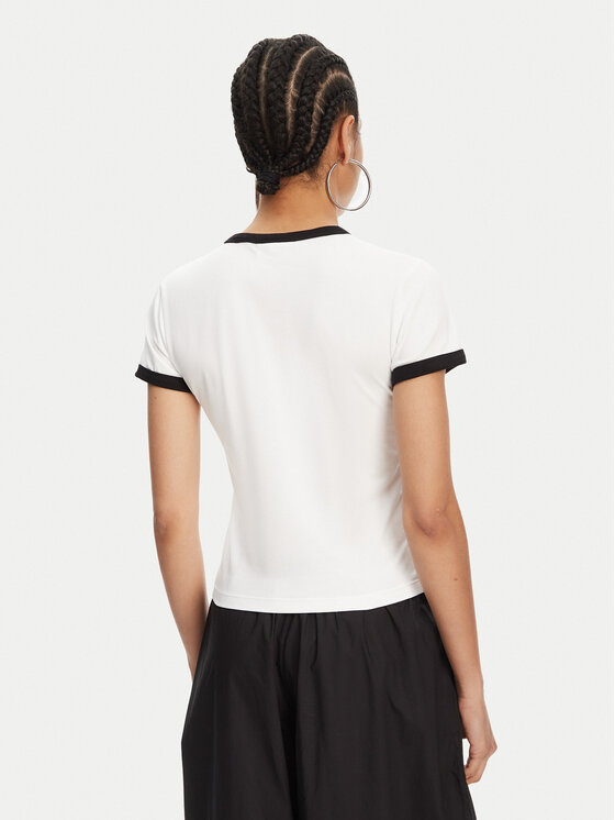 Juicy Couture Juicy Couture Tricou I Kiss JCWCT125318 Alb Slim Fit