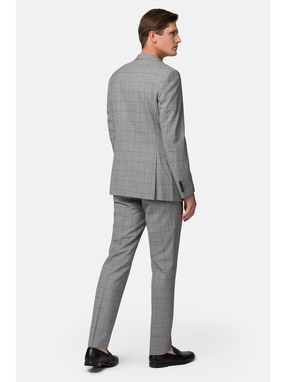 Lancerto Lancerto Garnitur Hermosillo GA073123000016 Szary Slim Fit