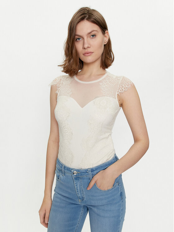 Rinascimento Rinascimento Боди CFC0117443003 Екрю Slim Fit