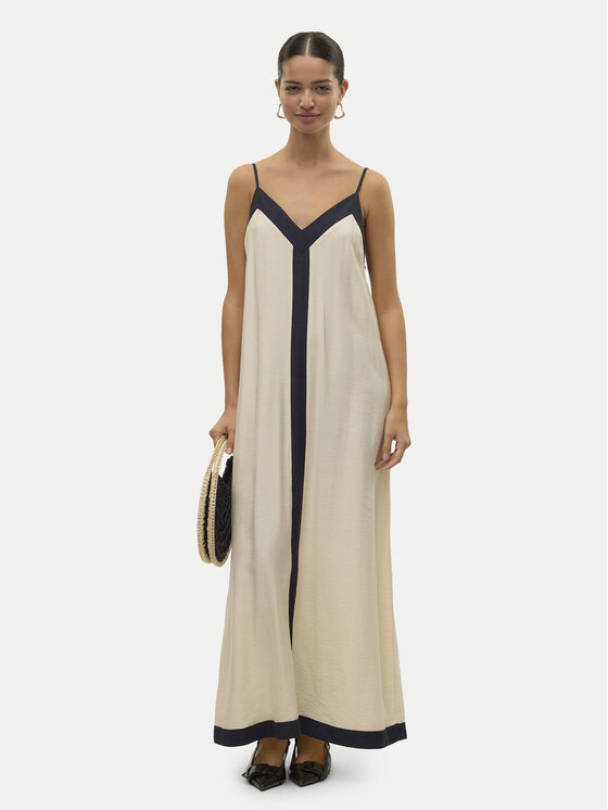 Vero Moda Vero Moda Nyári ruha Denise 10329793 Bézs Regular Fit