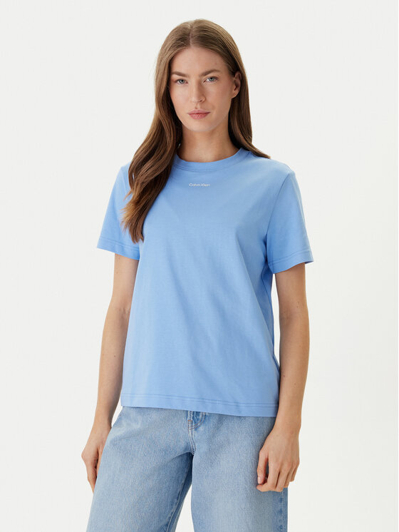 Calvin Klein Calvin Klein Majica 20s Classic Logo LV147C857G Modra Regular Fit