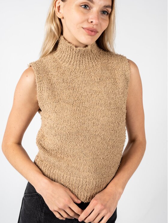 PINKO PINKO Γιλέκο PINKO Gilet Donna 1G17ZL-A033 D25 Beige Μπεζ Standard Fit