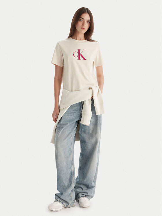 Calvin Klein Jeans Calvin Klein Jeans Tričko Hero LV047B865G Béžová Regular Fit
