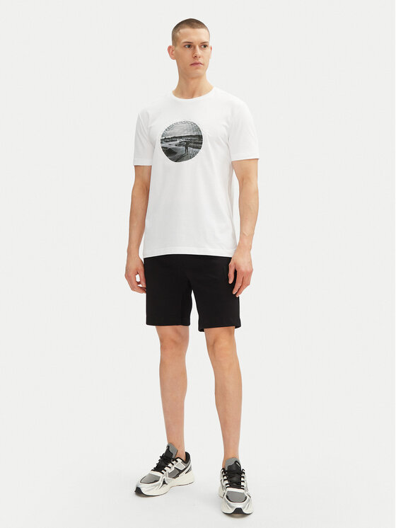 BOSS BOSS T-Shirt Graphic Heritage 50537847 Biały Regular Fit