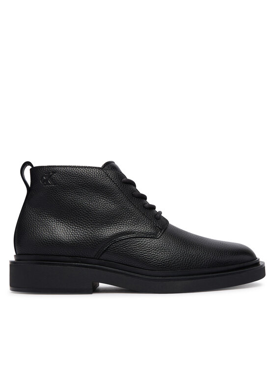 Calvin Klein Calvin Klein Kotníková obuv Sq Rubber Desert Boot Lth HM0HM02352 Černá