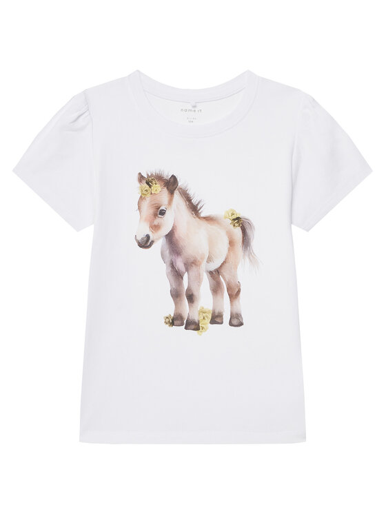 NAME IT NAME IT T-Shirt Hani 13243178 Bílá Standard Fit
