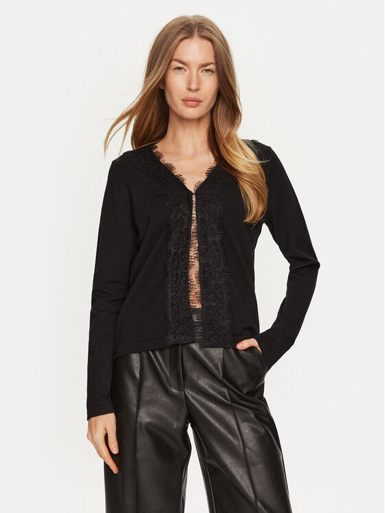 ARTIGLI ARTIGLI Kardigan ACMA000388 Crna Regular Fit