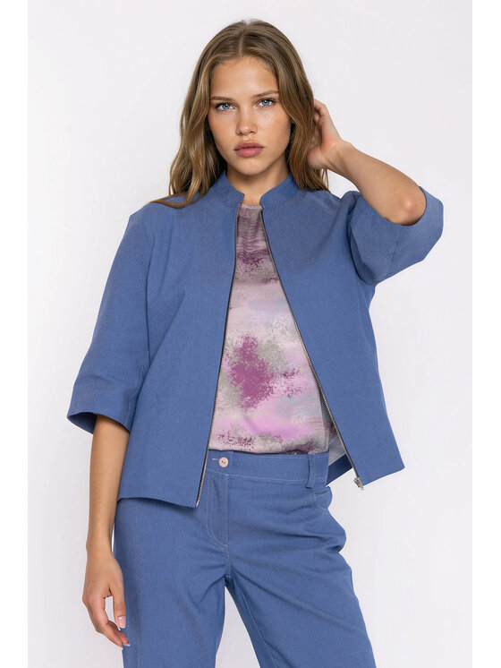 NIFE NIFE Sako Z101 Modrá Modern Relaxed Fit
