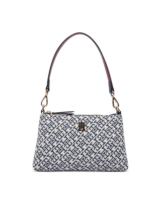 Tommy Hilfiger Tommy Hilfiger Torbica Th Jacquard Mini Shoulder Bag AW0AW19006 Plava