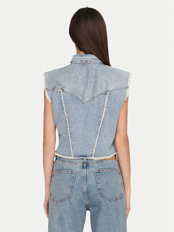 ONLY ONLY Kamizelka Hollywood 15341021 Niebieski Regular Fit