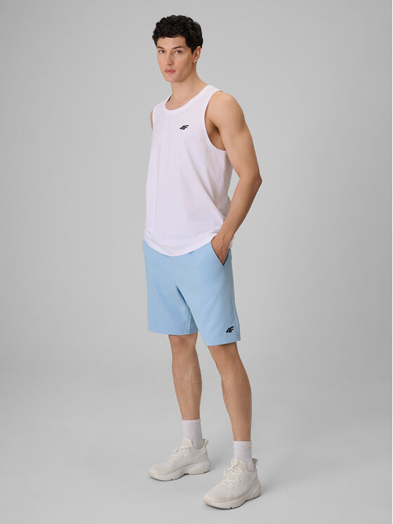 4F 4F Szorty sportowe BASIC+ Niebieski jasny Regular Fit