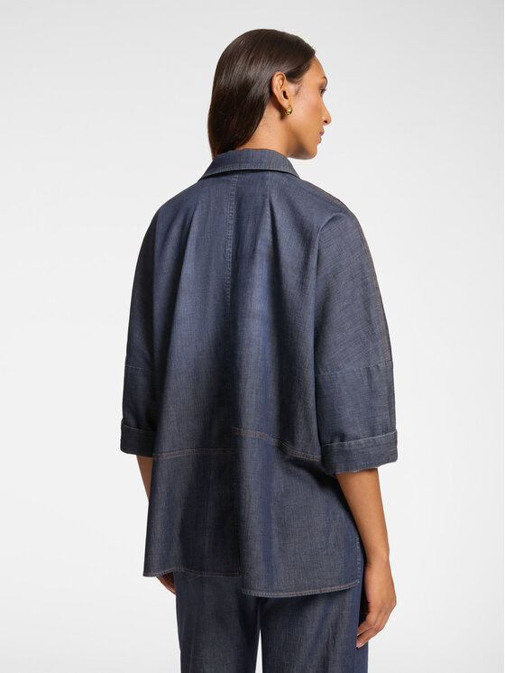 Elena Mirò Elena Mirò Camicia 5408E000105N034 Blu Over Fit