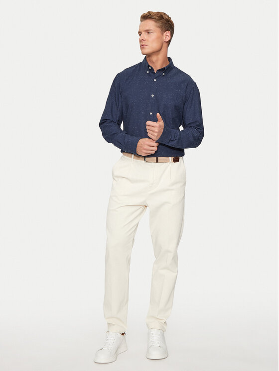 Pierre Cardin Pierre Cardin Koszula 41020/0360/6323 Granatowy Regular Fit