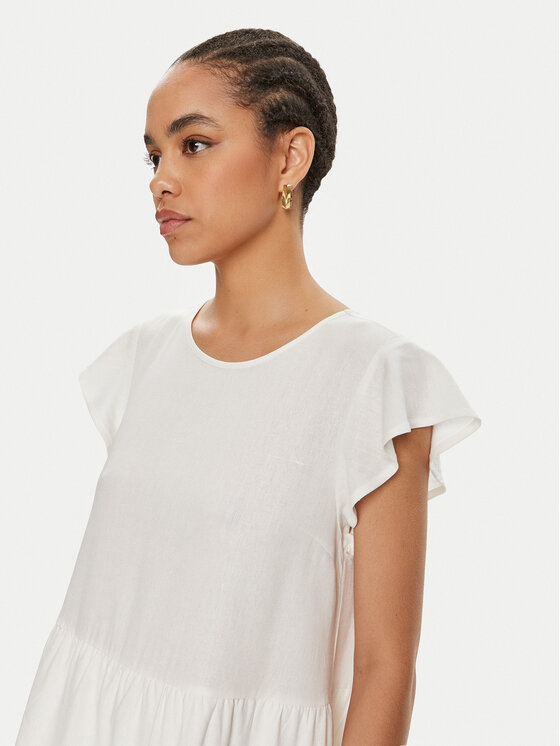Vila Vila Vestito estivo Summer 14098932 Bianco Regular Fit