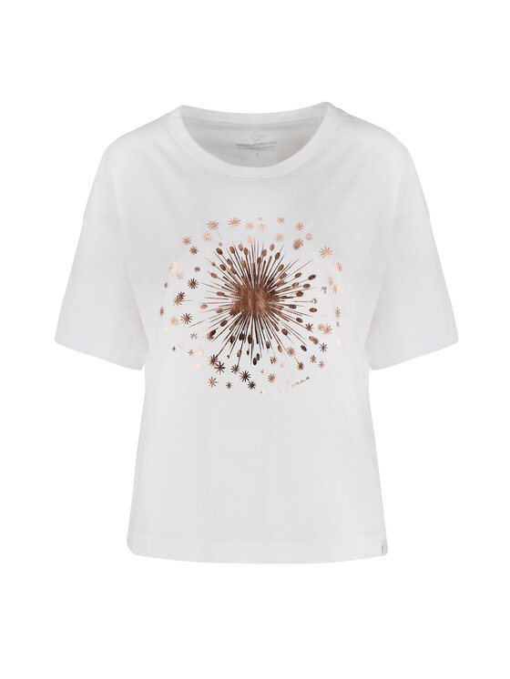 Volcano Volcano T-Shirt T-SHELI Biały Regular Fit