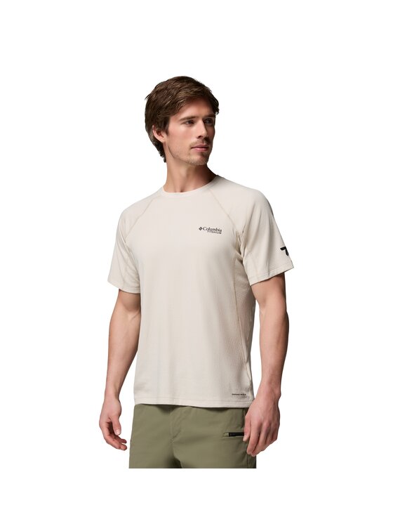 Columbia Columbia Koszulka techniczna 215719 Beżowy Regular Fit