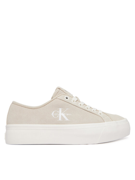 Calvin Klein Sneakers Vulc Flatf Laceup Suede HW0HW03088 Bej