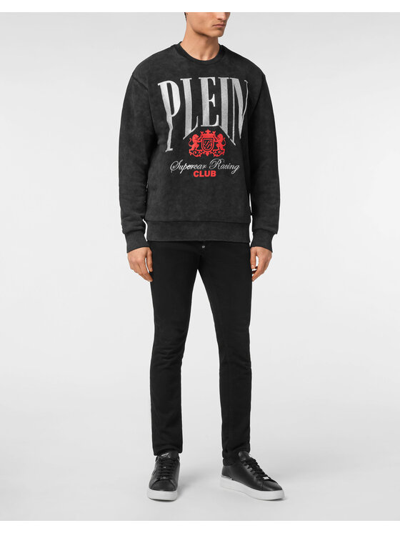 PHILIPP PLEIN PHILIPP PLEIN Bluza 22623 Czarny Regular Fit