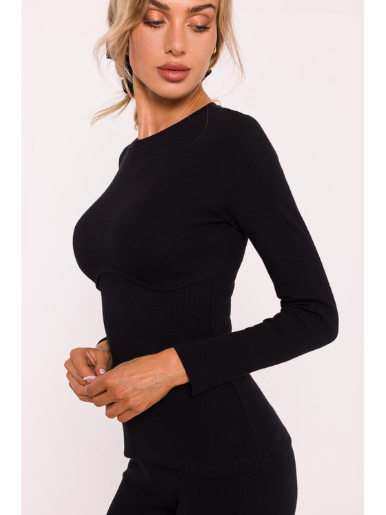 Made of Emotion Made of Emotion Bluzka M817 Czarny Active Fit