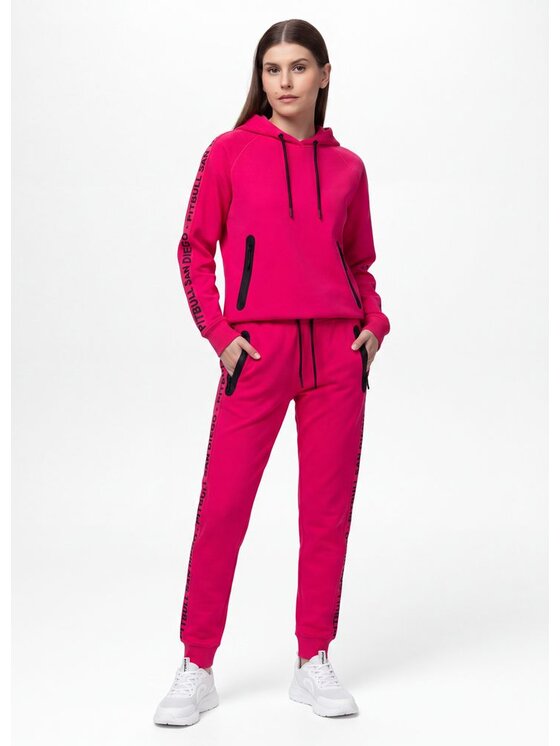 PITBULL PITBULL Bluza TAPE EXPLORY Różowy Regular Fit